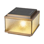 All-Copper Outdoor Pillar Lights with Solar & Hardwired Options