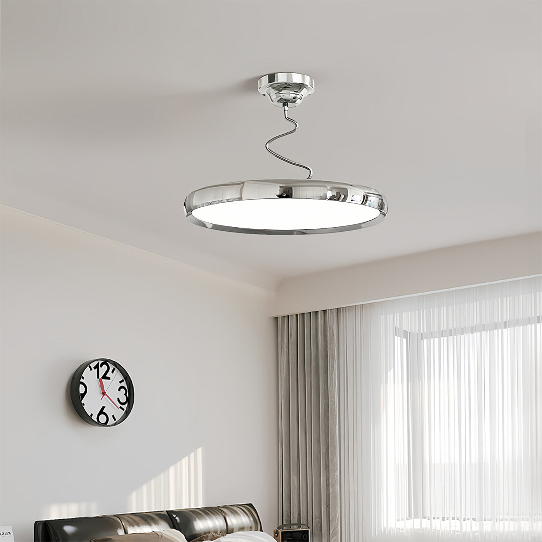Twisted Full-Spectrum LED Semi Flush Mount Ceiling Light in Modern Finishes