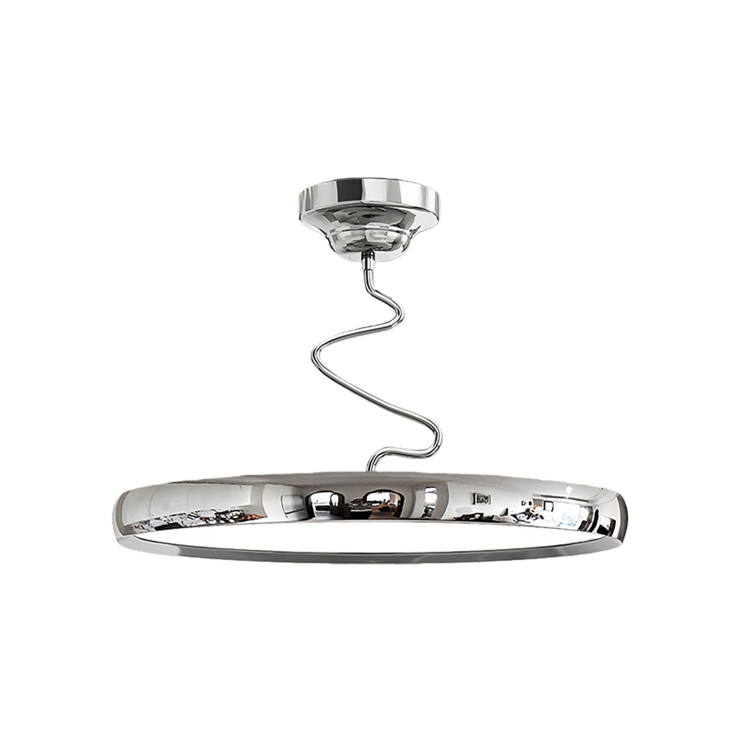 Twisted Full-Spectrum LED Semi Flush Mount Ceiling Light in Modern Finishes
