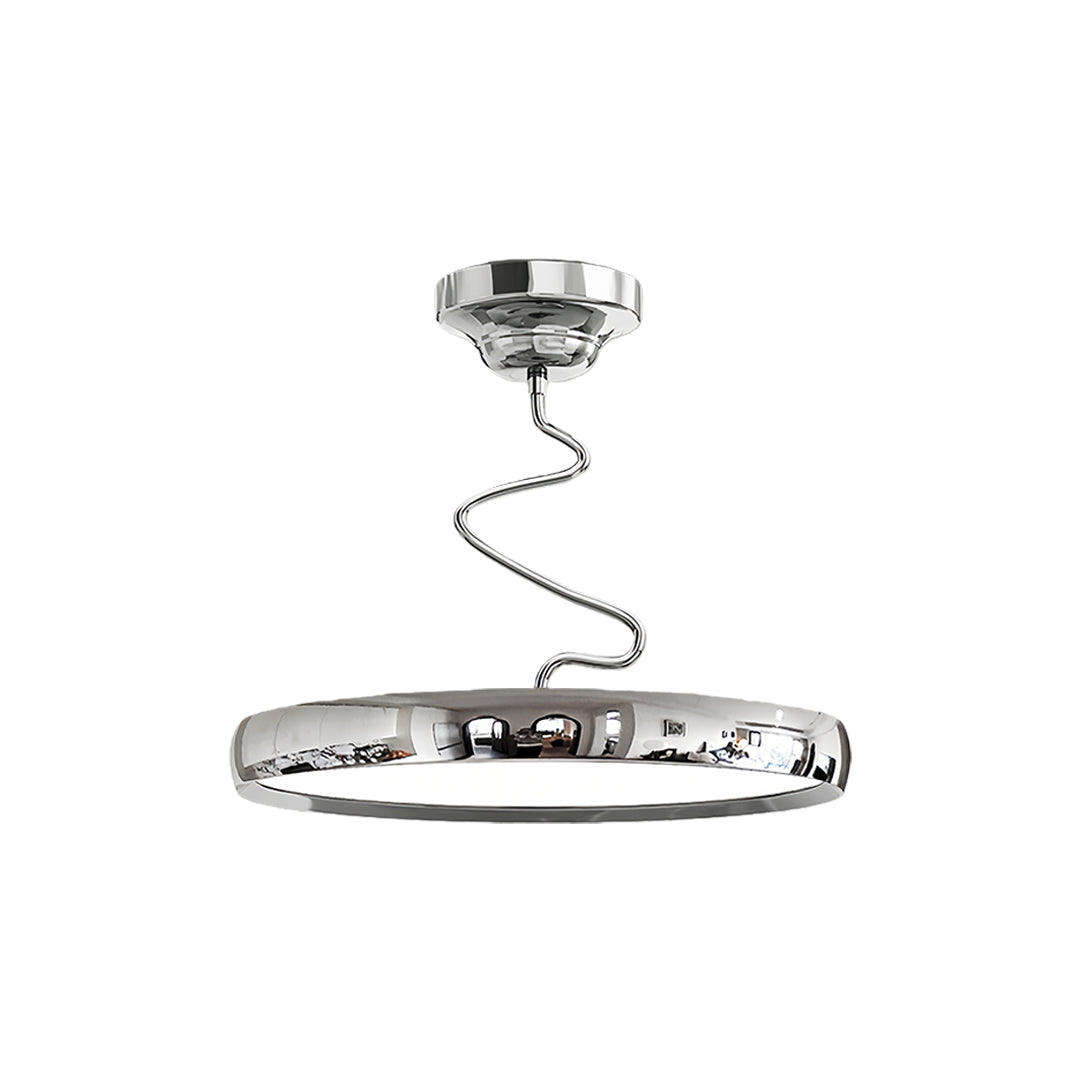 Twisted Full-Spectrum LED Semi Flush Mount Ceiling Light in Modern Finishes