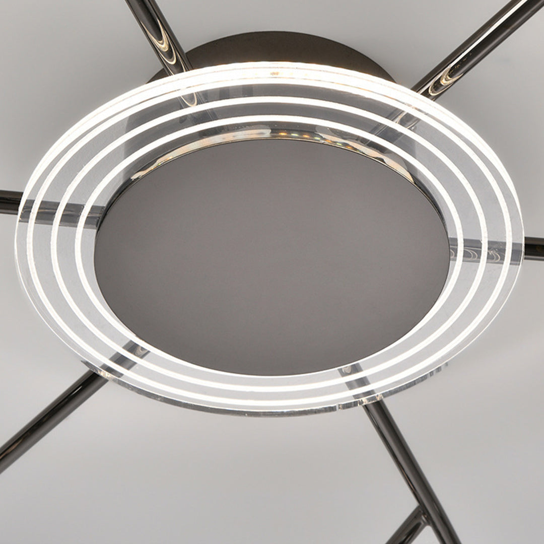 Lumina Branching Semi-Flush Ceiling Light in Black or Copper