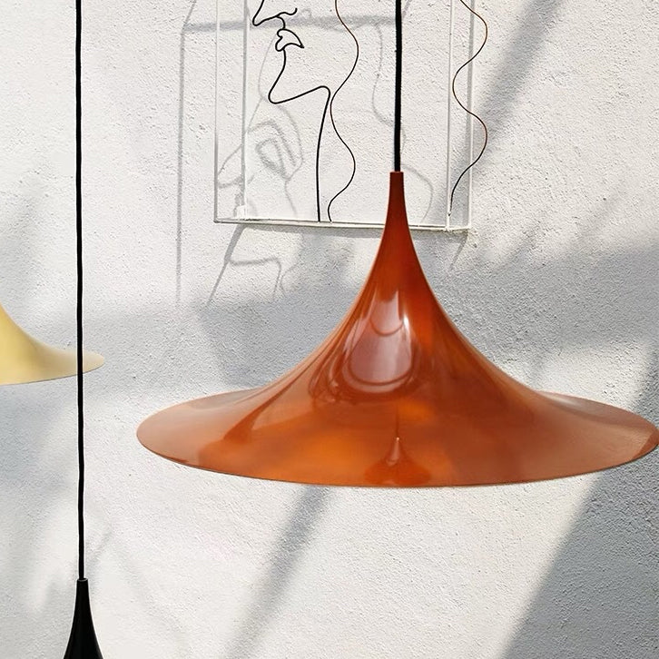 Semi Arch Pendant Light – Designer Aluminum Swag Lamp for Dining & Living Spaces