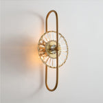 Crystal Wall Sconce with Gold Iron Frame – Modern Luxury Lighting