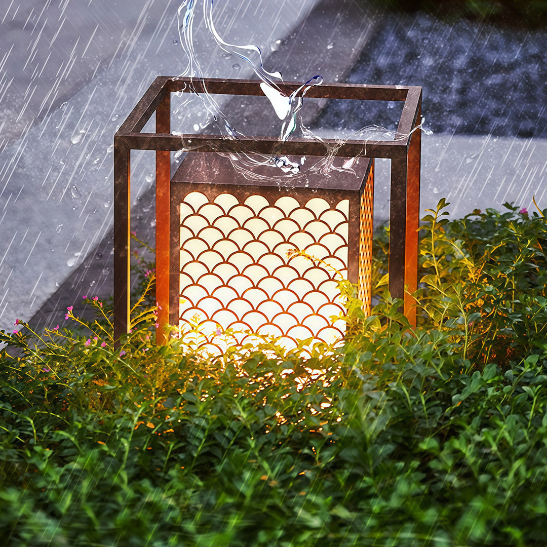 Marble LED Bollard Light for Courtyards, Walkways, and Gardens