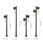 Modern LED Path Light with Clear Glass Shade for Garden Walkways