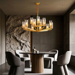 American Luxury Candle Chandelier in Brass, Chrome, or Black