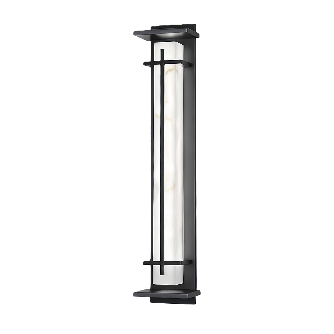 Minimalist Waterproof Outdoor Wall Light in Black Stainless Steel