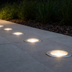 Solar Recessed In-Ground LED Well Light, Warm White 3000K, Aluminum