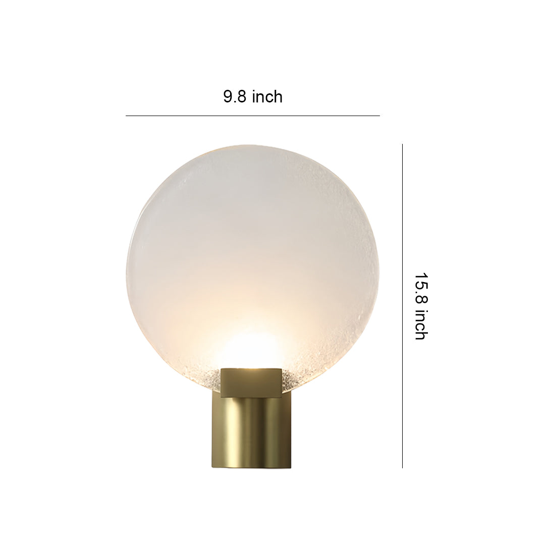Lumière Round Glass Wall Sconce in Bronze for Modern Interiors