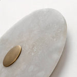 Round Marble Wall Sconce with Brass Accent – Modern Nordic LED Lighting