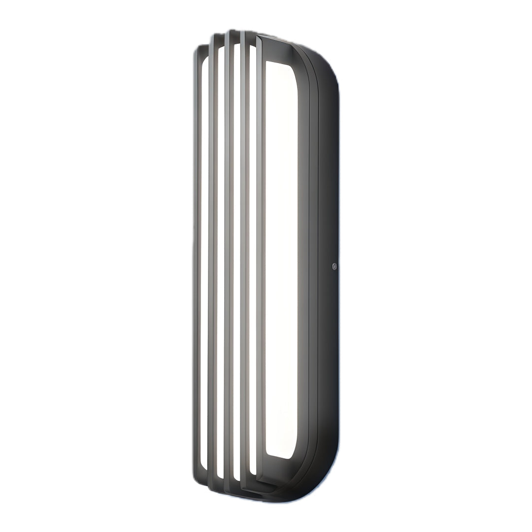 Modern Outdoor Linear Wall Light – Black Aluminum LED Sconce