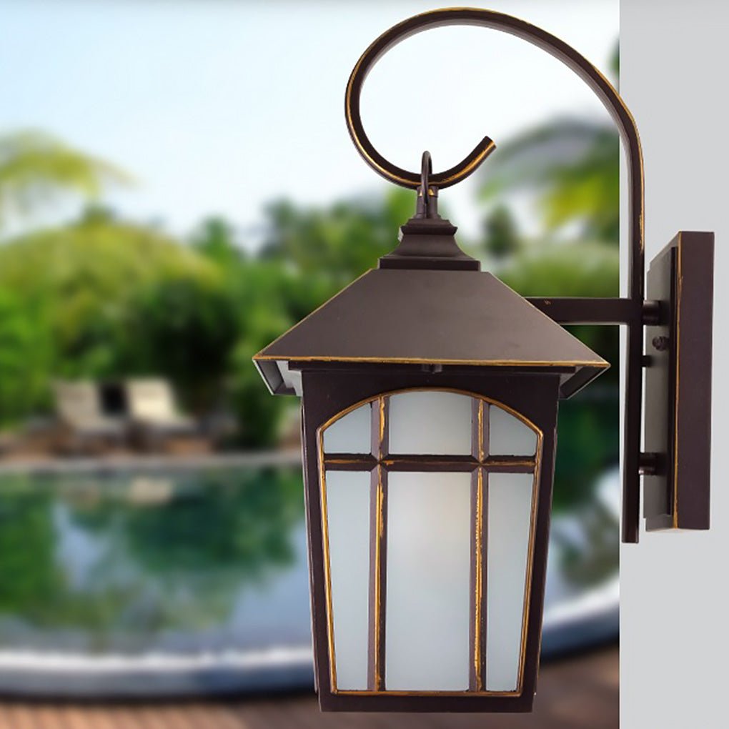 Simple Retro Waterproof Outdoor Courtyard Landscape Lighting Wall Sconces