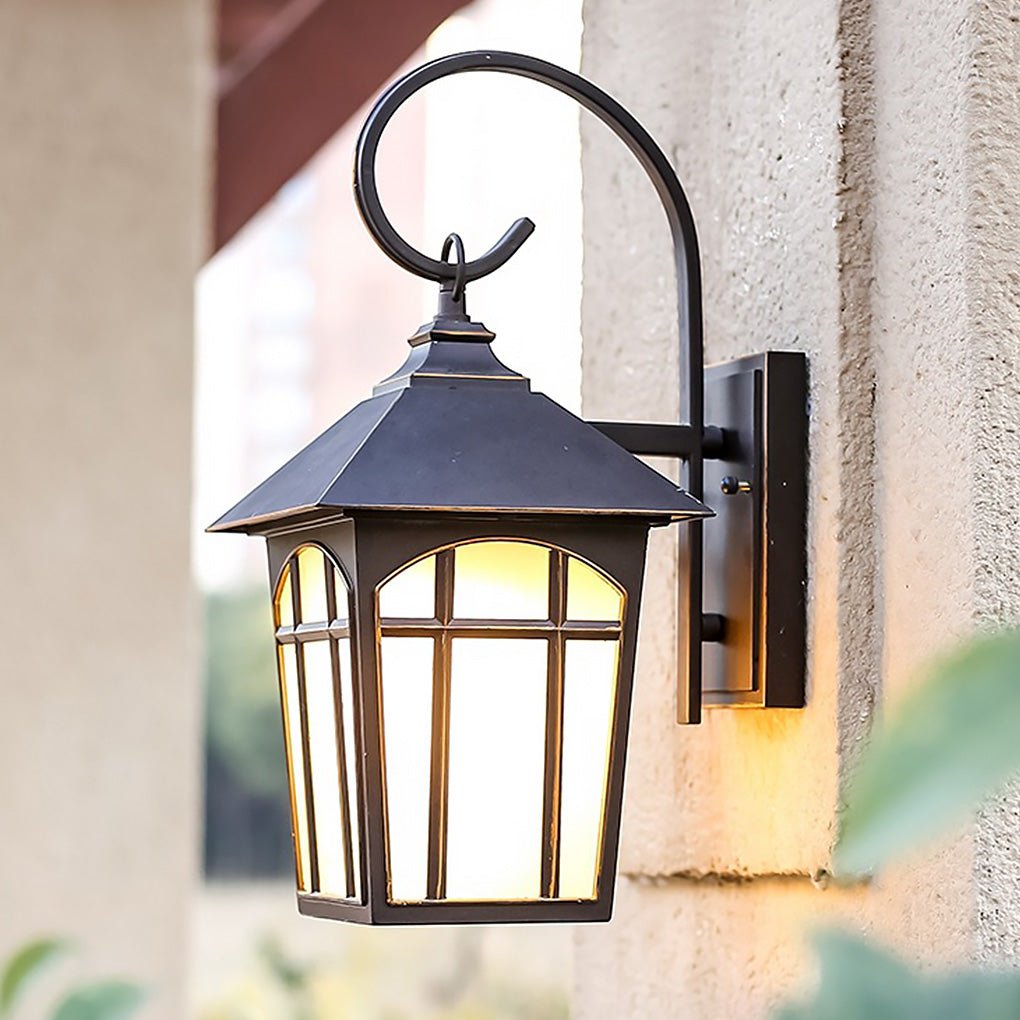 Simple Retro Waterproof Outdoor Courtyard Landscape Lighting Wall Sconces