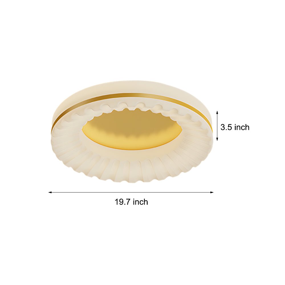 Lumina Round LED Flush Mount Ceiling Light in Gold or White