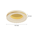 Lumina Round LED Flush Mount Ceiling Light in Gold or White