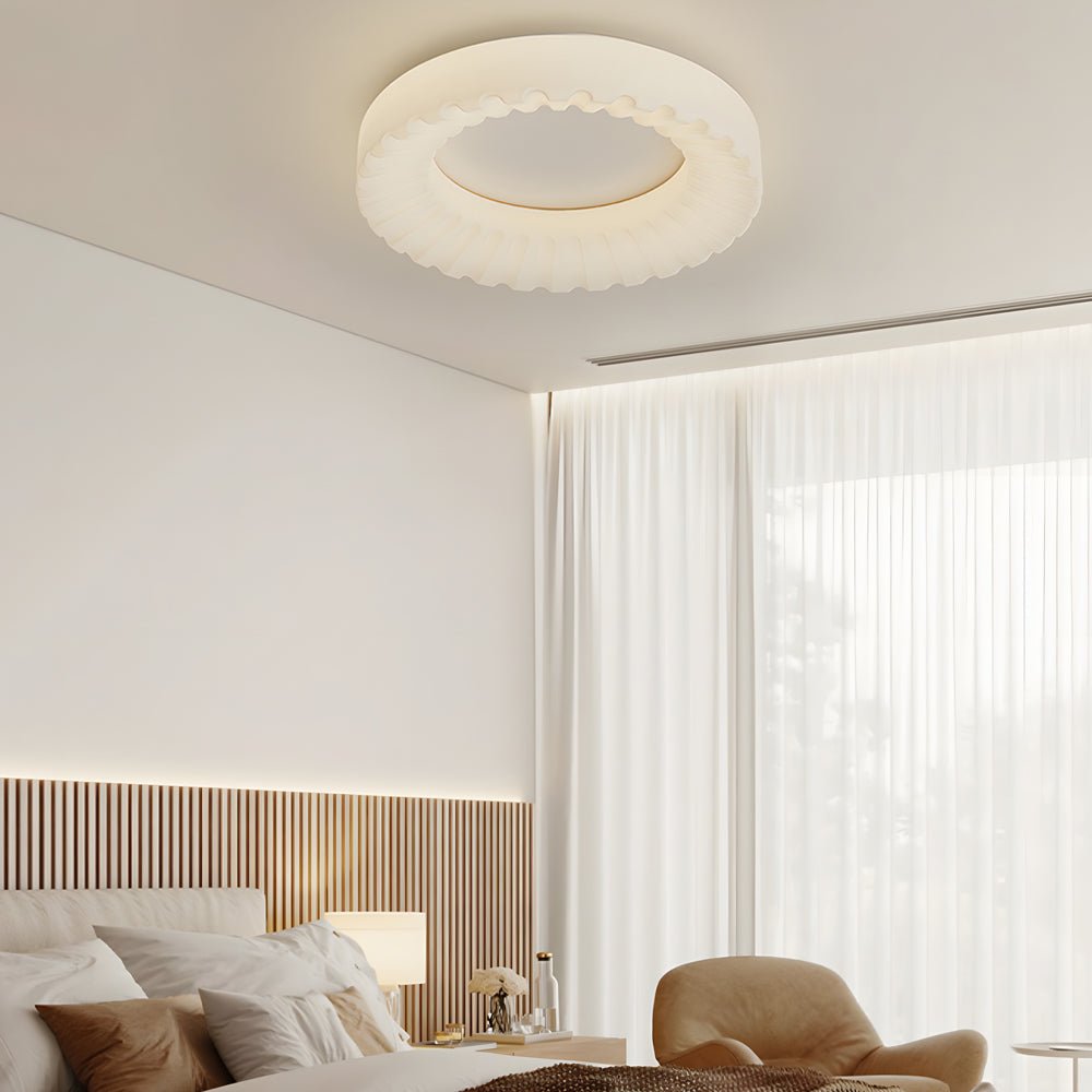 Lumina Round LED Flush Mount Ceiling Light in Gold or White