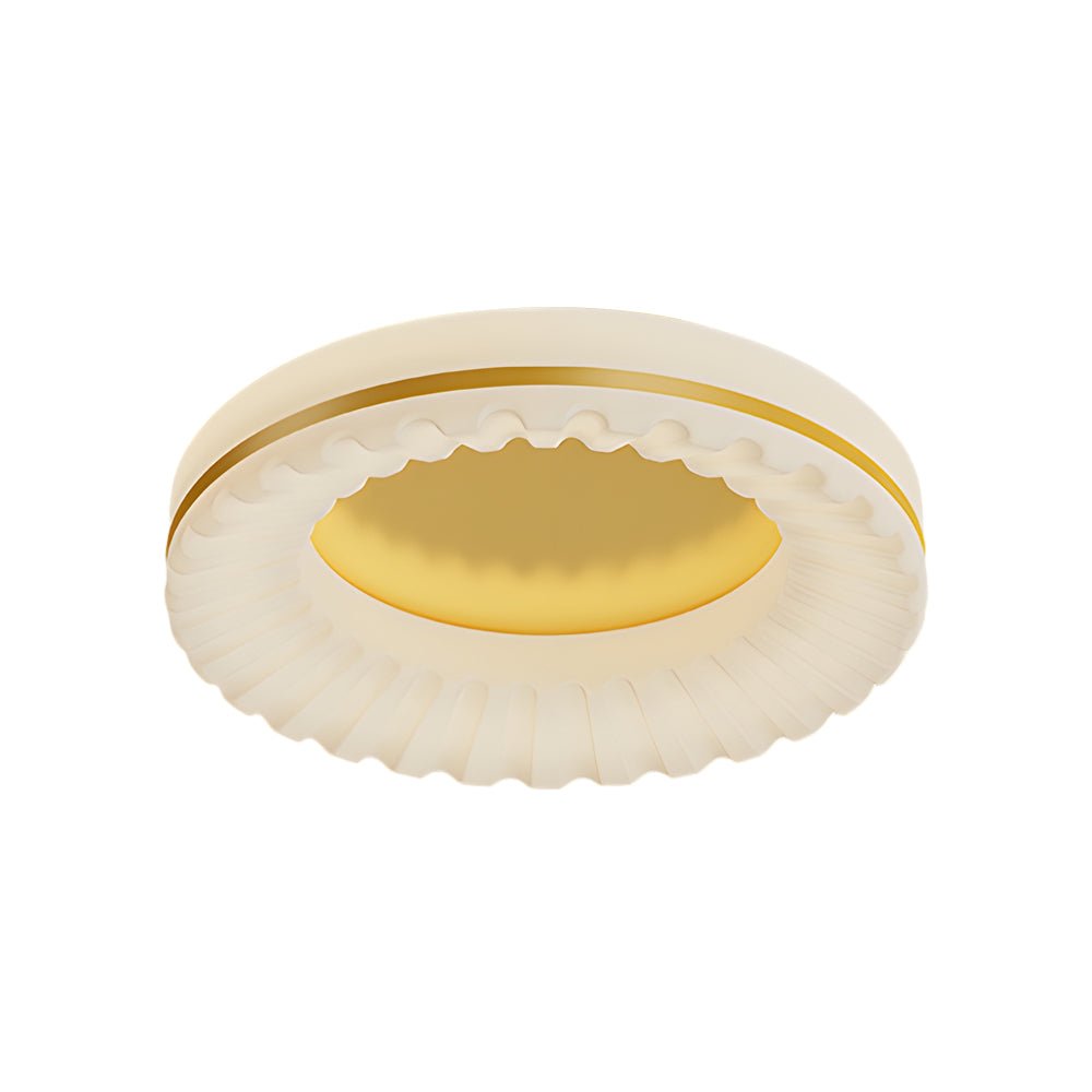 Lumina Round LED Flush Mount Ceiling Light in Gold or White