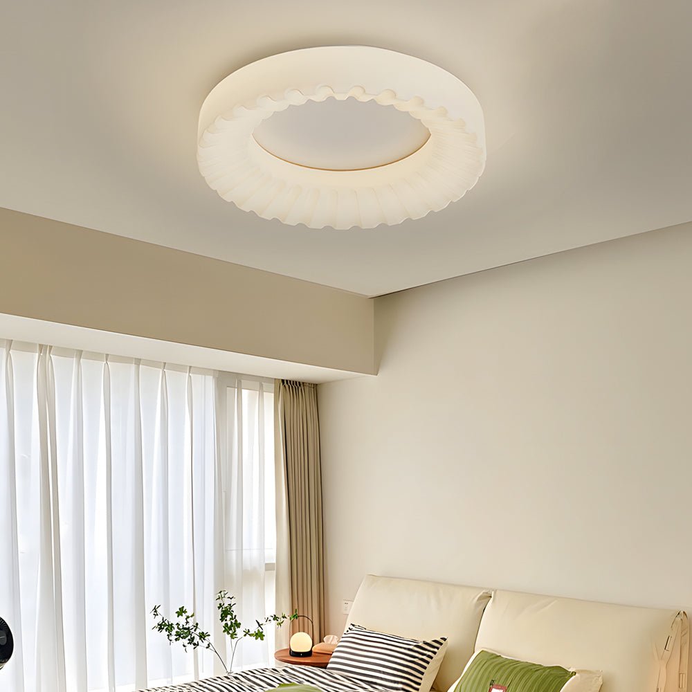 Lumina Round LED Flush Mount Ceiling Light in Gold or White