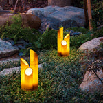 Artisan Resin Bamboo LED Landscape Lights for Garden Paths and Courtyards