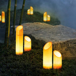 Artisan Resin Bamboo LED Landscape Lights for Garden Paths and Courtyards