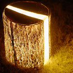 Sculptural Tree Stump LED Garden Light – Weatherproof Resin Landscape Lighting