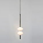 Modern LED Pendant Light for Bedside and Dining Room, Minimalist Glass and Aluminum Hanging Lamp