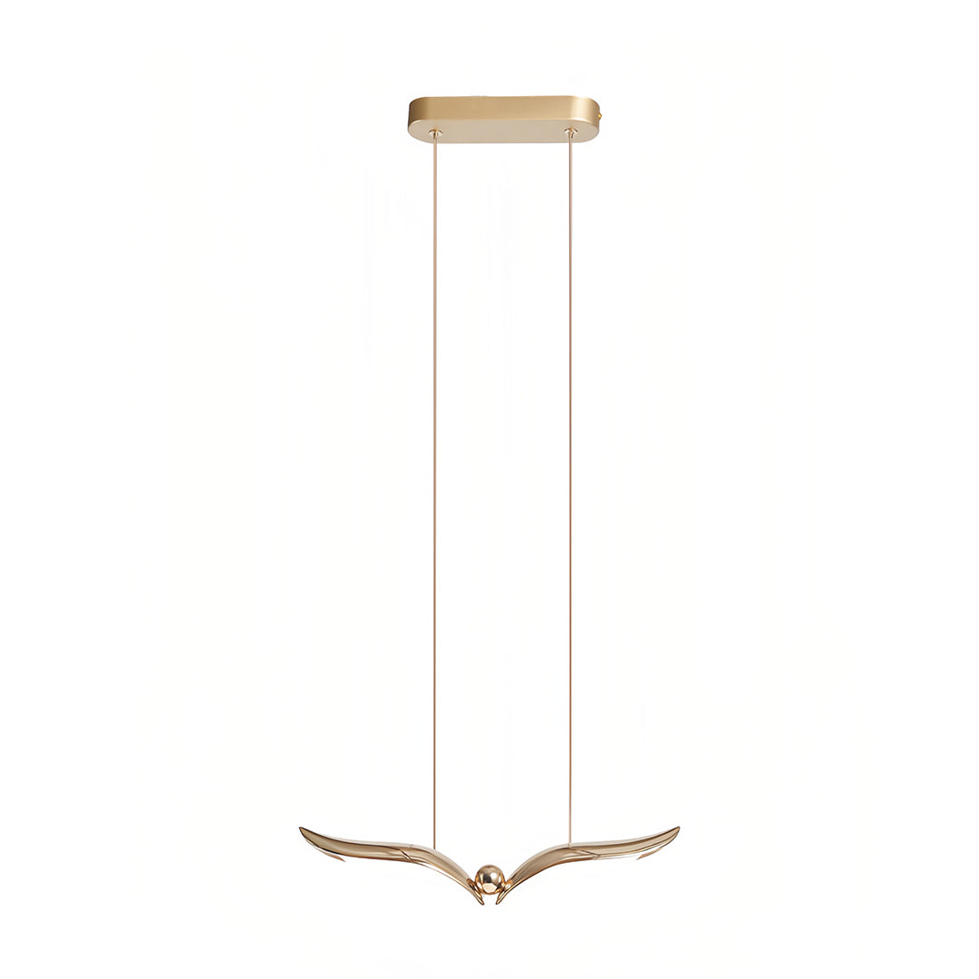 Aurelia Gull Pendant Light — Nordic LED Ceiling Lamp in Rose Gold