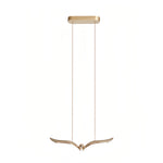 Aurelia Gull Pendant Light — Nordic LED Ceiling Lamp in Rose Gold