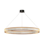 Aurelia Crystal Round Chandelier — American Minimalist LED Pendant for Modern Interiors