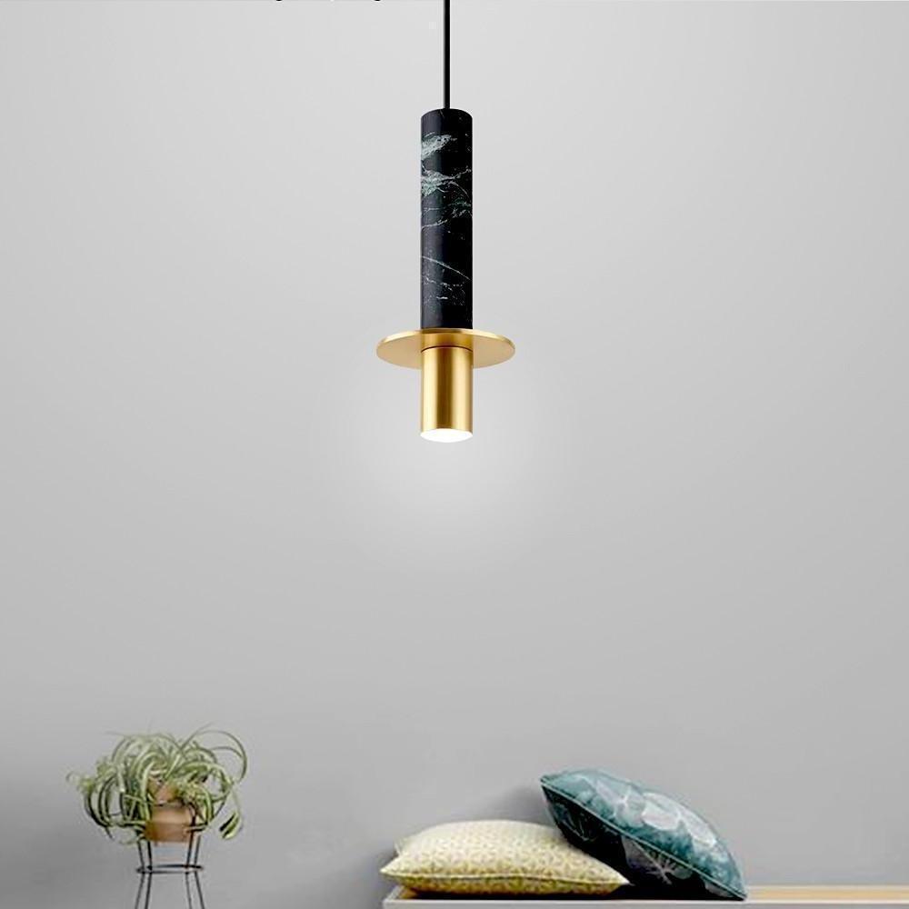 Cylindrical LED Pendant Light with Glass Shade for Modern Interiors