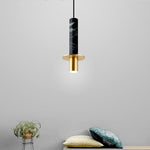 Cylindrical LED Pendant Light with Glass Shade for Modern Interiors