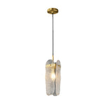 Luxury Brass Glass Pendant Light with Adjustable Chain for Modern Interiors