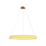 Aurelia Circular LED Chandelier in Copper, Chrome, or Black