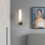 Art Deco Glass Wall Sconce in Polished Brass for Modern Interiors
