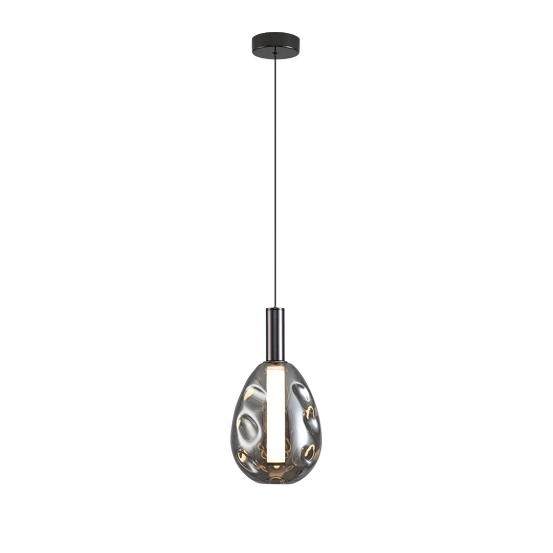 Modern Drum Pendant Light with Branch Design, Minimalist LED Ceiling Lamp