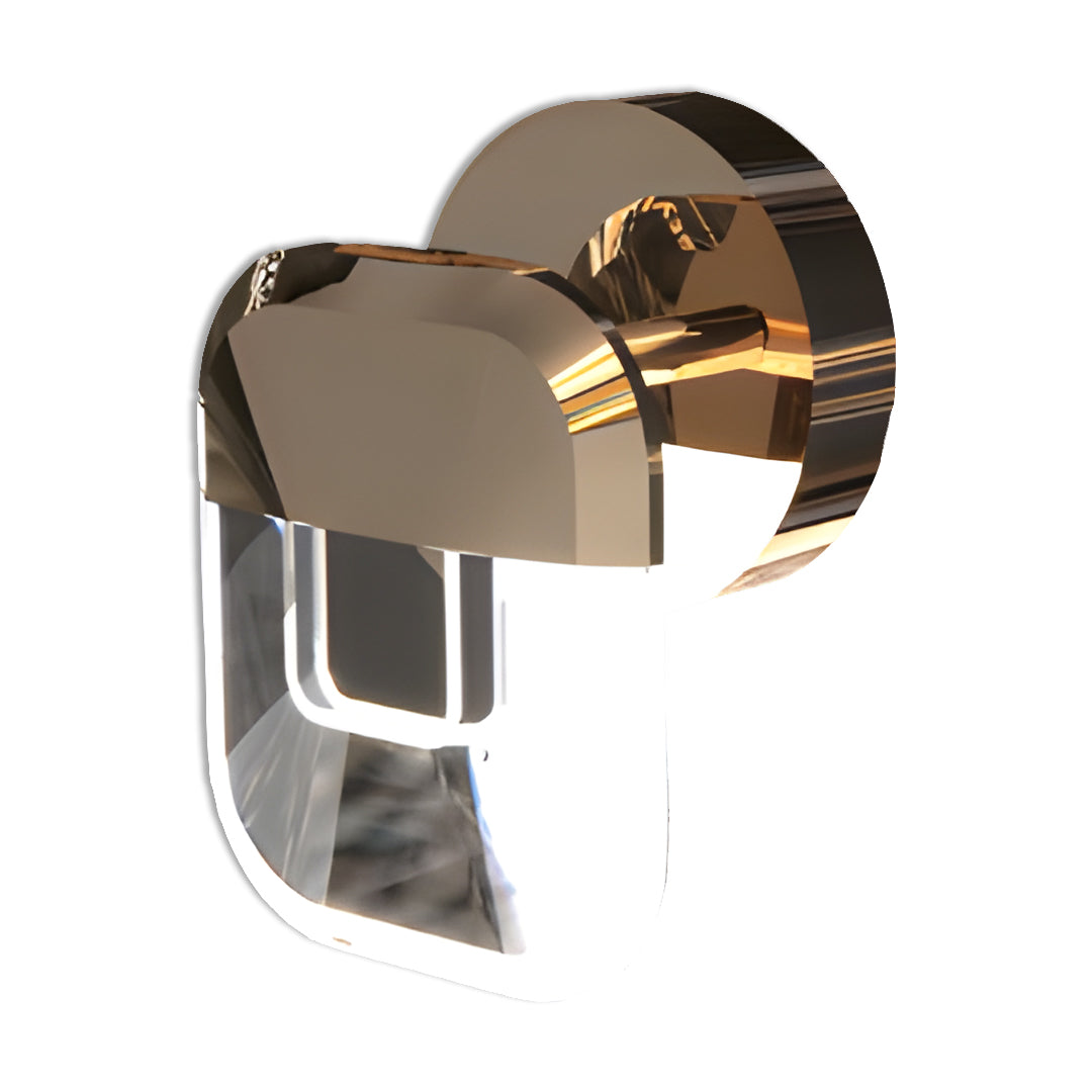 Modern Crystal Wall Sconce in Gold Aluminum Finish