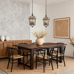 Antique Bronze Italian Pendant Light with Clear Glass Shade