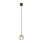 Aurelia Crystal Accent Pendant Light in Teal and Brown