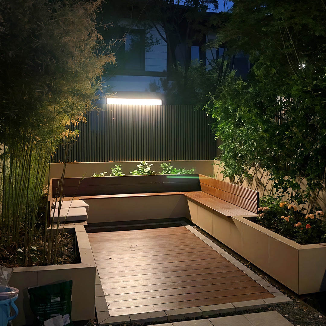 Modern Solar Outdoor Wall Sconce with LED Illumination