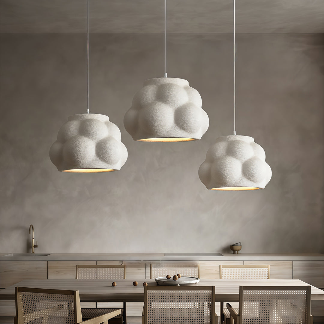 French-Style Metal Pendant Light with Frosted Glass Shade