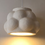 French-Style Metal Pendant Light with Frosted Glass Shade
