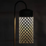 Minimalist Black Outdoor Pendant Lantern with Warm LED Glow