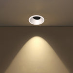 Architectural LED Recessed Spotlight with Full-Spectrum COB, Anti-Glare Deep Baffle, Adjustable 30°