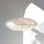 Nordic Vintage Fabric Shade Pendant Light with Metal Accents