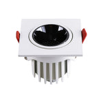 Square LED Recessed Downlight in Black or White for Modern Interiors