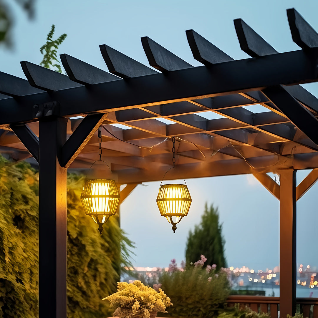 Japanese Lantern Pendant Light – Waterproof Outdoor Ceiling Lamp