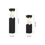 Minimalist Black Bollard Landscape Lights, Weatherproof Outdoor LED Path Lighting