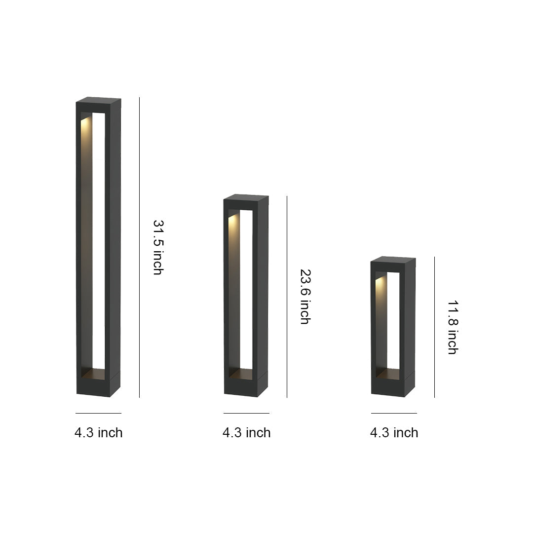 Outdoor LED Bollard Lights for Pathways & Gardens – Minimalist Aluminum