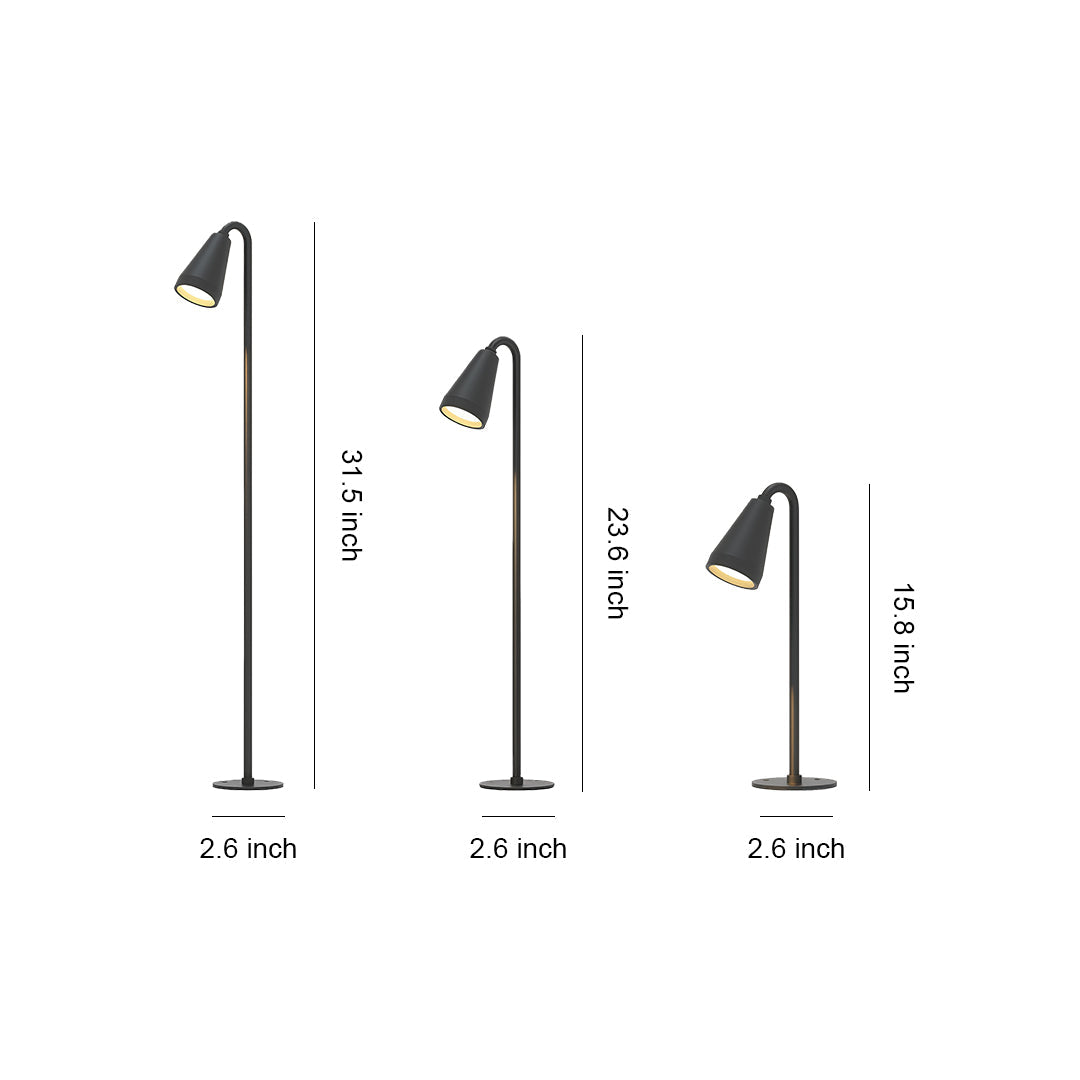Modern Landscape Path Lights with Glass Shade for Outdoor Garden Walkways