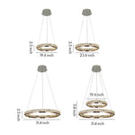 Aurelia Round Crystal LED Chandelier – Modern Minimalist Ring Pendant Light